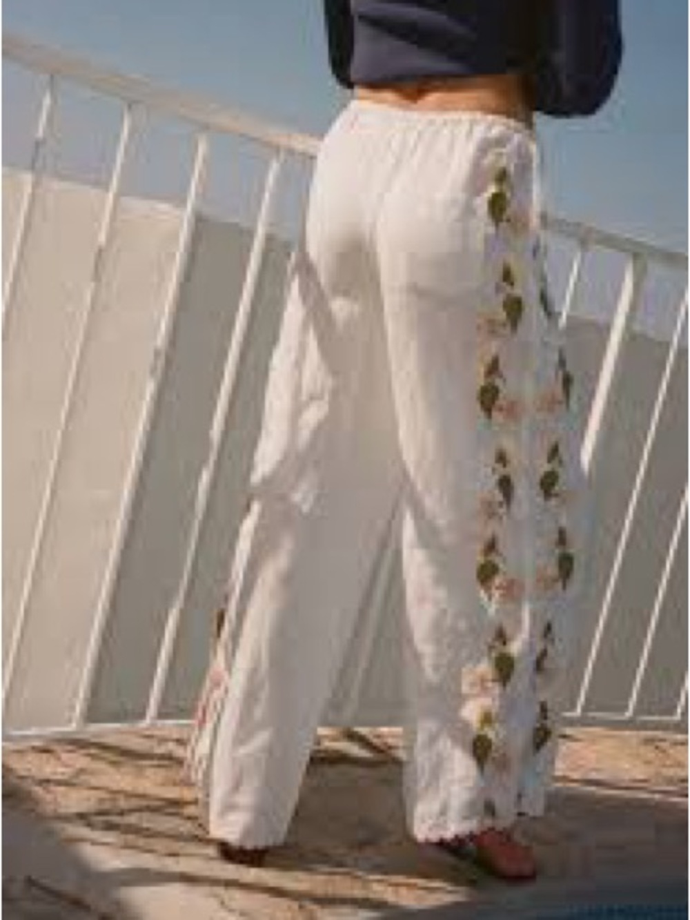 Ciao Lucia Ermmano Embroidered cotton-linen